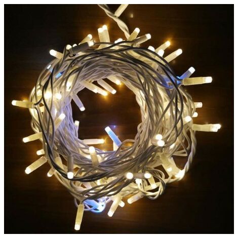 Catena di luci Vintage 10 metri da 100 Led Multicolore con cavo verde a
