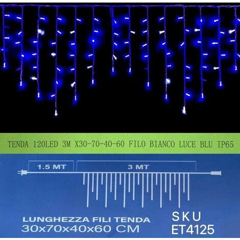 800 LED LUCI DI NATALE A CASCATA da esterno per BALCONE o GIARDINO