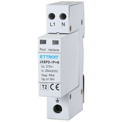 Scaricatore Di Sovratensione Modulare 1P+N T2 – 20kA Per Quadro Elettrico Su Guida DIN