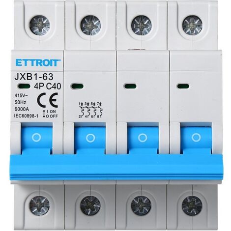 ETTROIT INTERRUTTORI MEGNETOTERMICI BARRA DIN 4 MOD 4P 415V CURVA C 4,5KA  40