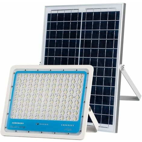 Faro LED con PANNELLO SOLARE CREPUSCOLARE 800W 1000W 1200W luce fredda IP66 LM  800