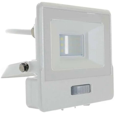 V-TAC Faro LED Chip Samsung 10W con Sensore PIR Cavo 1m Colore Bianco Bianco Caldo IP65