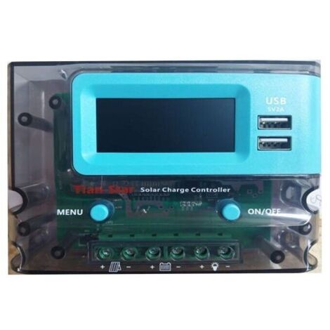 Controller Regolatore 30A 40A 60A Carica Batteria pannello Solare 12V/24V PWM 2 USB 60