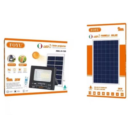 FARO LED con PANNELLO SOLARE CREPUSCOLARE 25W 40W 60W 100W 200W 300W 800W IP67  25