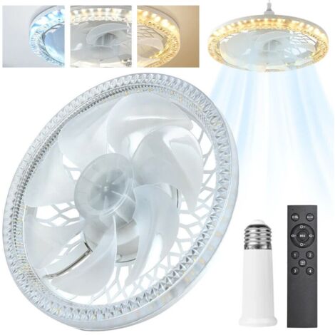 Lampada A Sospensione Con Ventilatore 60W Vikye - 30cm, Telecomando, 3 Luci E 3 Velocità - Per Soggiorno E Camera - 3