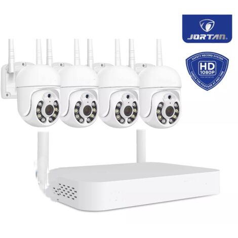 Kit Videosorveglianza NVR HD 1080p WIFI IP 4 Telecamere PTZ Infrarossi JT-8276 (1/5)