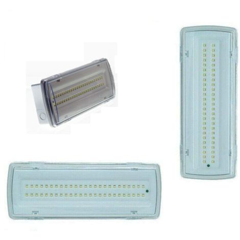 Lampada 4W Plafoniera Emergenza 50 LED Intallazione Fissa Incasso Parete  406LM