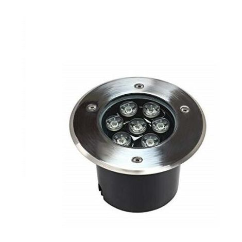 7W Faretto Incasso 7 LED da Esterno 220v Segnapasso Calpestabile IP65  Bianco Caldo