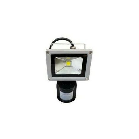 Faro LED 10W Faretto Slim Con Sensore Movimento Pir Crepuscolare ip65