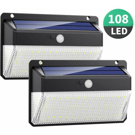 Luce Solare Esterno 328LED/3 Modalità, Lampada Solare Da Esterno Super  Luminoso