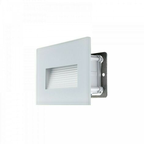 SEGNAPASSO LED 4W INCASSO SCATOLA 503 3000K 4000K 6000K IP65 CORNICE VETRO bianco Bianco Freddo - asimmetrico bianco