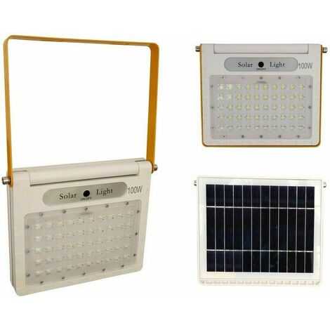 Riflettore Proiettore a LED Solare 100W Pannello Solaree/Batteria [WR-MTX- 100W-CW]