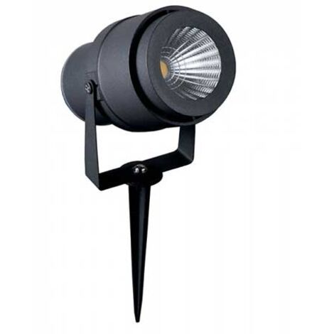V-Tac – Faretto da giardino led orientabile 12W IP65 bianco caldo 3000K – Flusso luminoso 875lm – Testa ruotabile 360° – SKU 217550 (1/10)