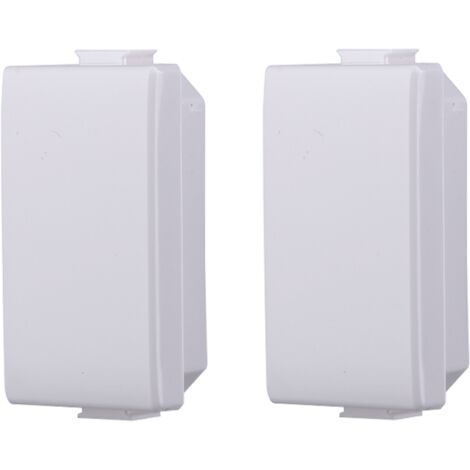 Ettroit Serie Solar Falso Polo Copritasto Bianco 2 Pezzi Compatibile Bticino Matix MT0100
