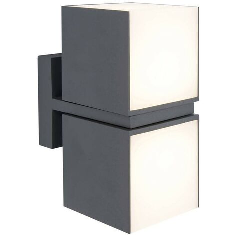 Applique Led 24W Doppio Cubo Luce Regolabile Lampada Nera ip65 Bianco Freddo (1/5)