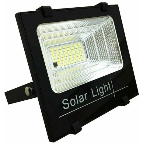 Faro LED 400W con Pannello Solare luce fredda Crepuscolare Telecomando Esterno