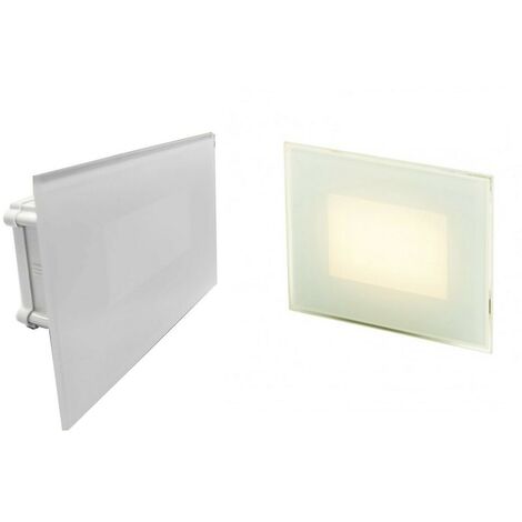 SEGNAPASSO LED 4W INCASSO SCATOLA 503 3000K 4000K 6000K IP65 CORNICE VETRO bianco Bianco Freddo - simmetrico bianco