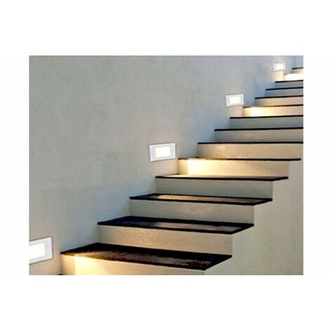 Segnapasso Led Esterno Impermeabile IP66 3W Vetro Opaco Bianco Scatola 503 3 In 1 - Foto 9