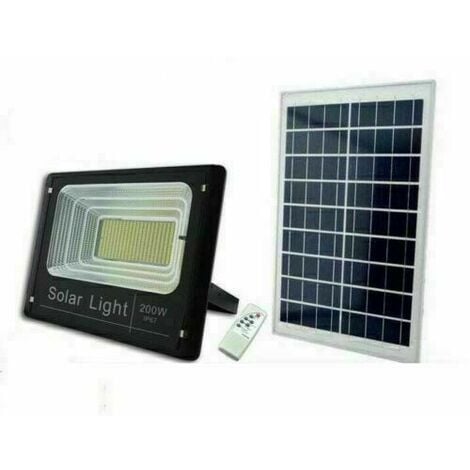 200 Watt Faro Led Crepuscolare Con Pannello Solare Fotovoltaico Ip67