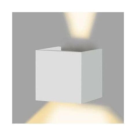 Lampada 12w COB LED Cubo Applique Parete 220V Luce Biemissione 1200lm Regolabile IP65  Bianco Naturale