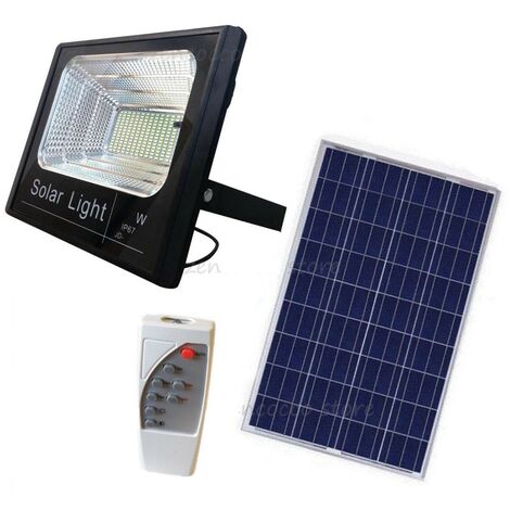 Faro led Crepuscolare con Pannello Solare Fotovoltaico ip67 da 10w a 200w  Bianca - 200