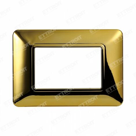 ETTROIT PLACCA PLASTICA 3P ORO LUCIDO compatibile matix bticino MT83312