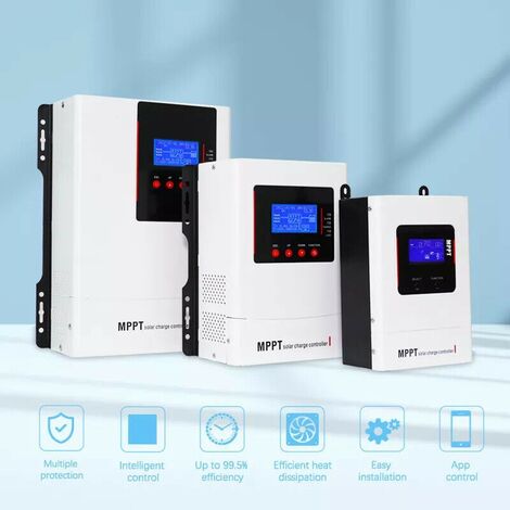 Nuovo Regolatore di carica solare 150V MPPT 30A/60A/80A/120A Inverter 12V-24V-36V-48V APP. WIFI  60A - 3000W