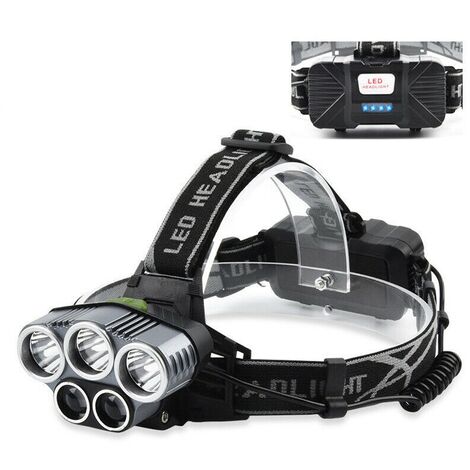 Lampada Frontale 2 LED COB Ricaricabile - Torcia Da Testa Per Sport E Pesca