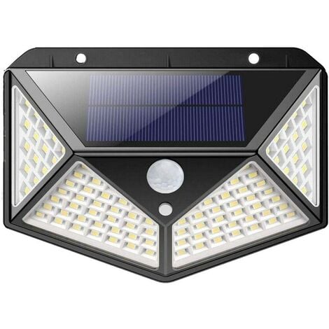 Lampada 100 LED Faretto Esterno Energia Solare 1W Sensore Movimento 600lm  ip65
