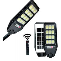 Lampione 200W faro 144 led con pannello solare sensore, telecomando e staffa 525