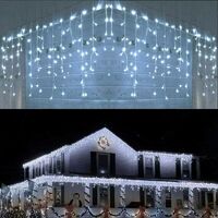TENDA LUMINOSA LED LUCI DI NATALE 3mt 5mt 10mt PROLUNGABILE da ESTERNO IP44 3 Metri - Bianco Freddo