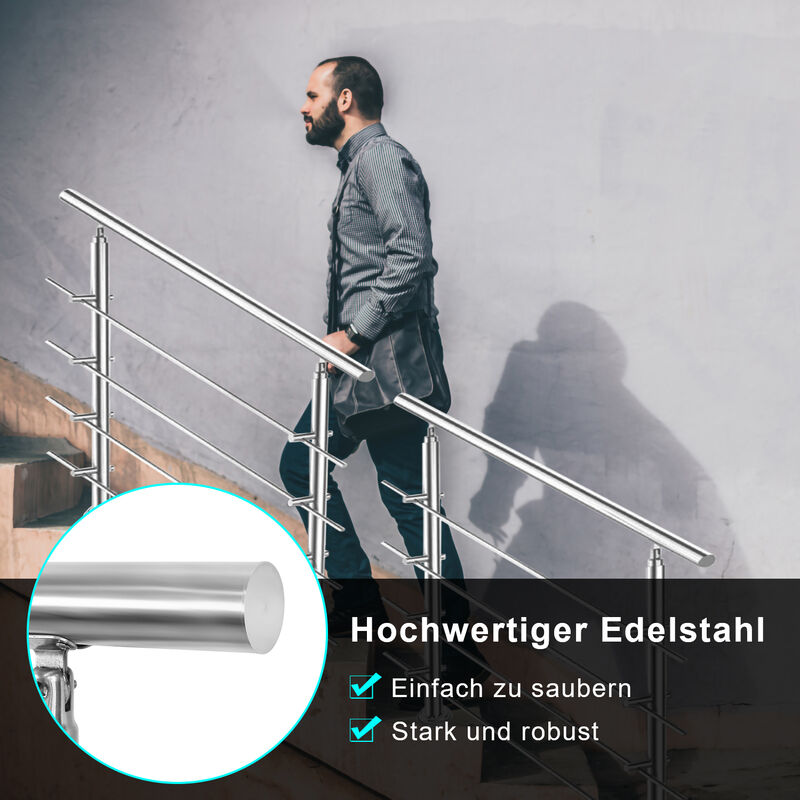 ✓ WOLKETON Edelstahl Geländer als Bausatz  Treppengeländer für unter 100€  - Was bekommt man dafür? 
