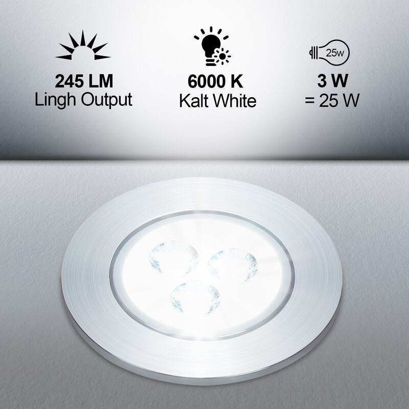 LED Einbau-Strahler 12V MR11 Bad 3W 40mm IP44 Einbau-Spot Lampe