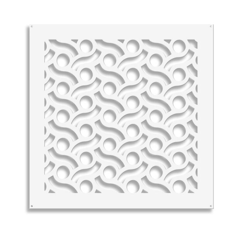 DECOR - Pannello in PVC traforato - spessore 10mm Bianco - 48x48 cm