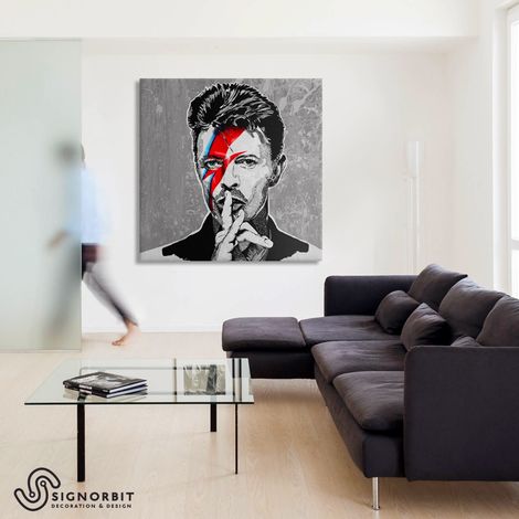 Quadro stampa su Tela Pelle Canvas Dipinto Arte Moderna 16 David Bowie 