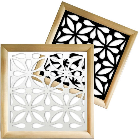 SAMURA - 48x48cm - Moduli Decorativi in Legno e PVC Bianco