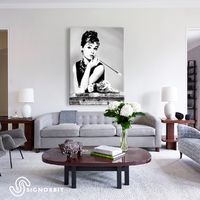 Quadro in tela con telaio vari formati Audrey Hepburn 