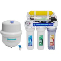 Osmoseur inverse 7 étapes avec pompe booster et manomètre – Filtration UV pour eau de qualité – Réduction des solides dissous à 95%