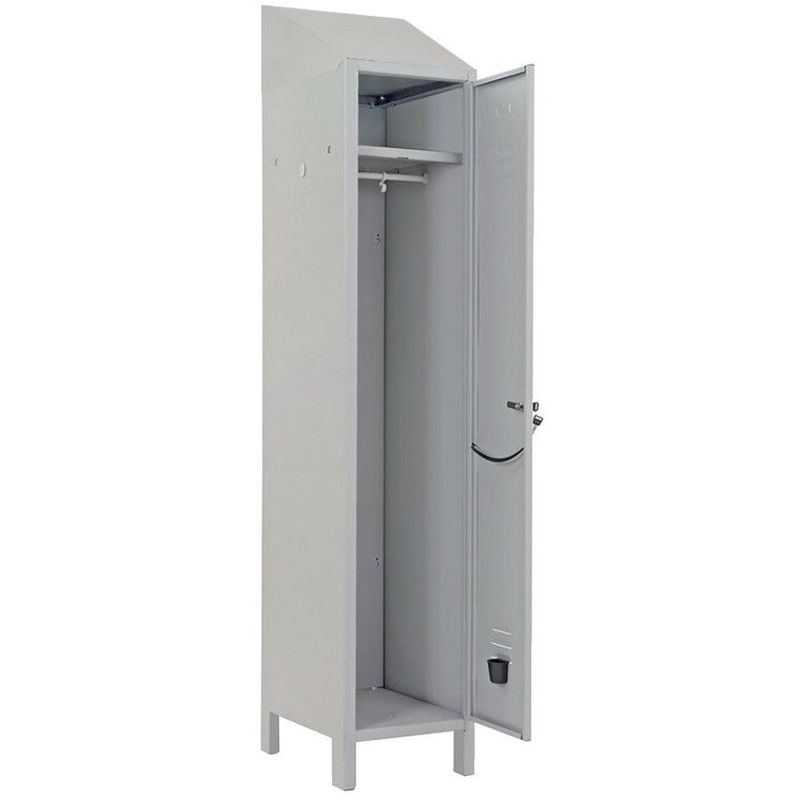 ARMADIETTO ARMADIO SPOGLIATOIO 1 ANTA 1 POSTO H179 NORMA ASL CON TETTO INCLINATO