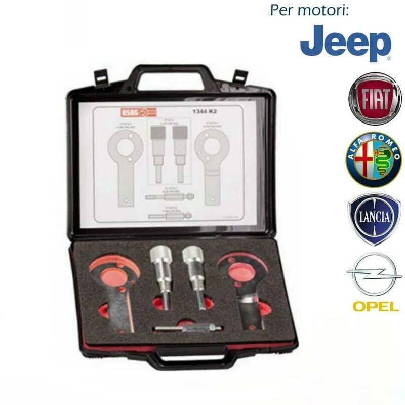Set Bloccaggio Motore Diesel Kit Catena Distribuzione 1.3 Multijet - Set Bloccaggio Fasatura Per Motori Diesel Fiat, Alfa Romeo, Opel Kit Messa Fase Fiat Jtd