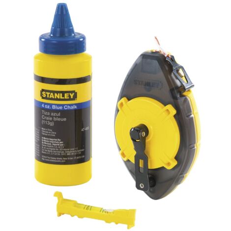 Set tracciatore STANLEY 30 m con flacone ricarica polvere blu e livella fili