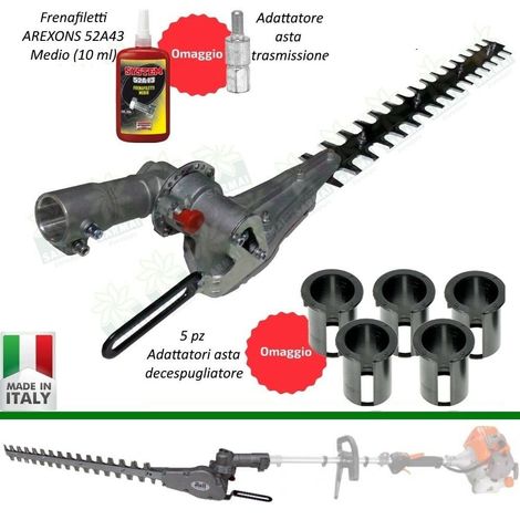 Tosasiepi tagliasiepi UNIVERSALE JOANS + inserto ALPINA STIHL HUSQVARNA OLEO-MAC CON ADATTATORE QUADRO 5,4 mm