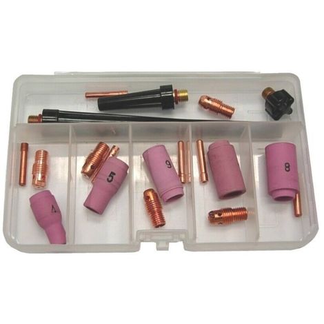 KIT ricambo ricambi ugello porta pinza cappello manutenzione torcia TIG 9 20W