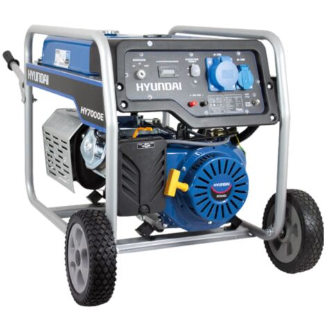 Hyundai HY7000E gruppo elettrogeno Generatore a benzina carrellato 8 Kw 230V