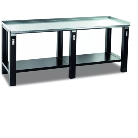 USAG 506 TA/2000 BANCO DA LAVORO PER OFFICINA PIANO IN ACCIAIO 200x70x91 cm