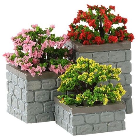 FLOWER BED BOXES SET OF 3 Set fioriere allestimento villaggio Lemax 84380