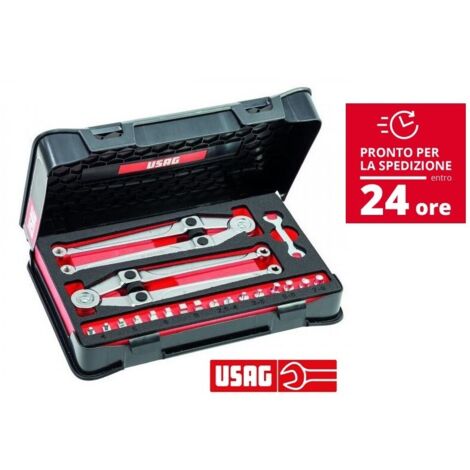 USAG S82 S10 ASSORTIMENTO IN CASSETTA CON CHIAVI A COMPASSO PER GHIERE