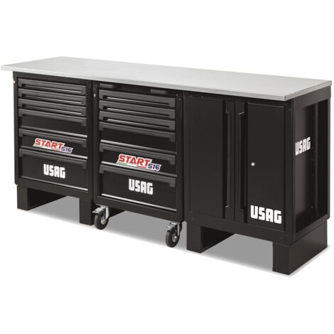 USAG U05160289 516 SA/BCA Banco acciaio con carrello Peso 200 KG