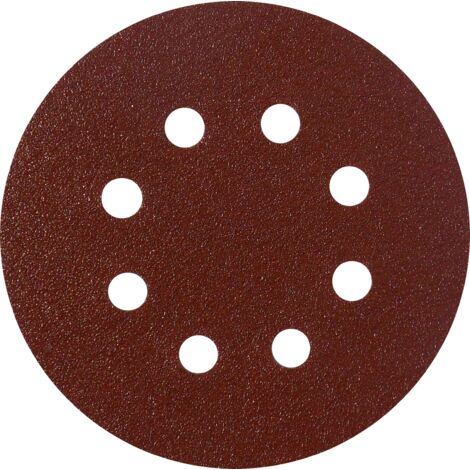 SAITAC D-VEL AW-D Disco con velcro abrasivo 8 Fori Diametro 127 mm 50 Pezzi - Grana: 60