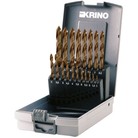 Krino Serie 19 punte HSS per trapano con geometria a gradino STEP+